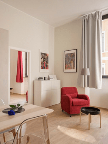 A tenant's rented living room in Singapore